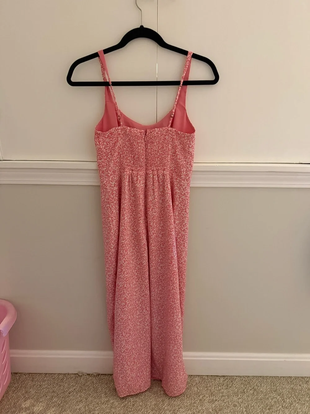Abercrombie & Fitch Pink Floral Midi Slip Dress Small